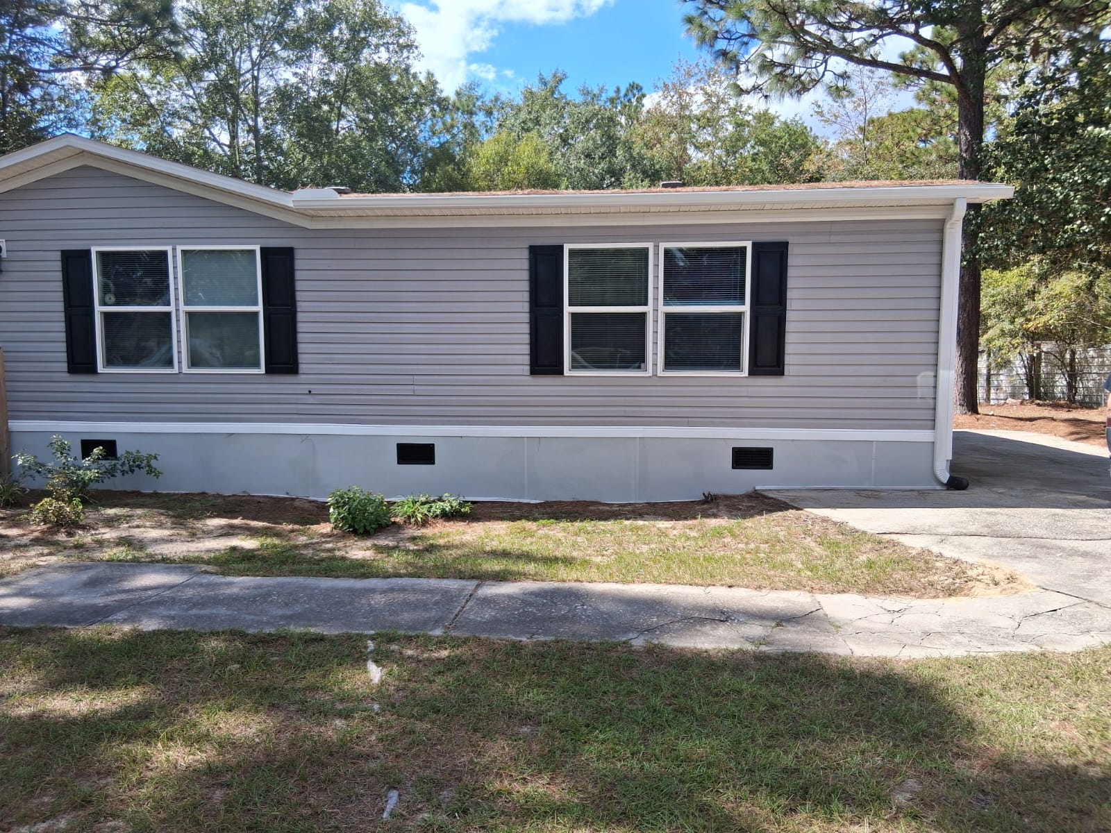 White gutter system on the front of a home